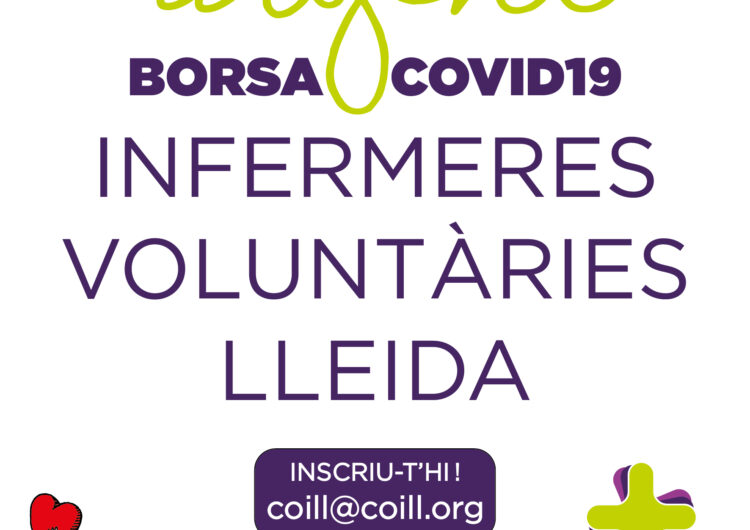 Crida “urgent” per captar infermeres voluntàries a les comarques de Lleida