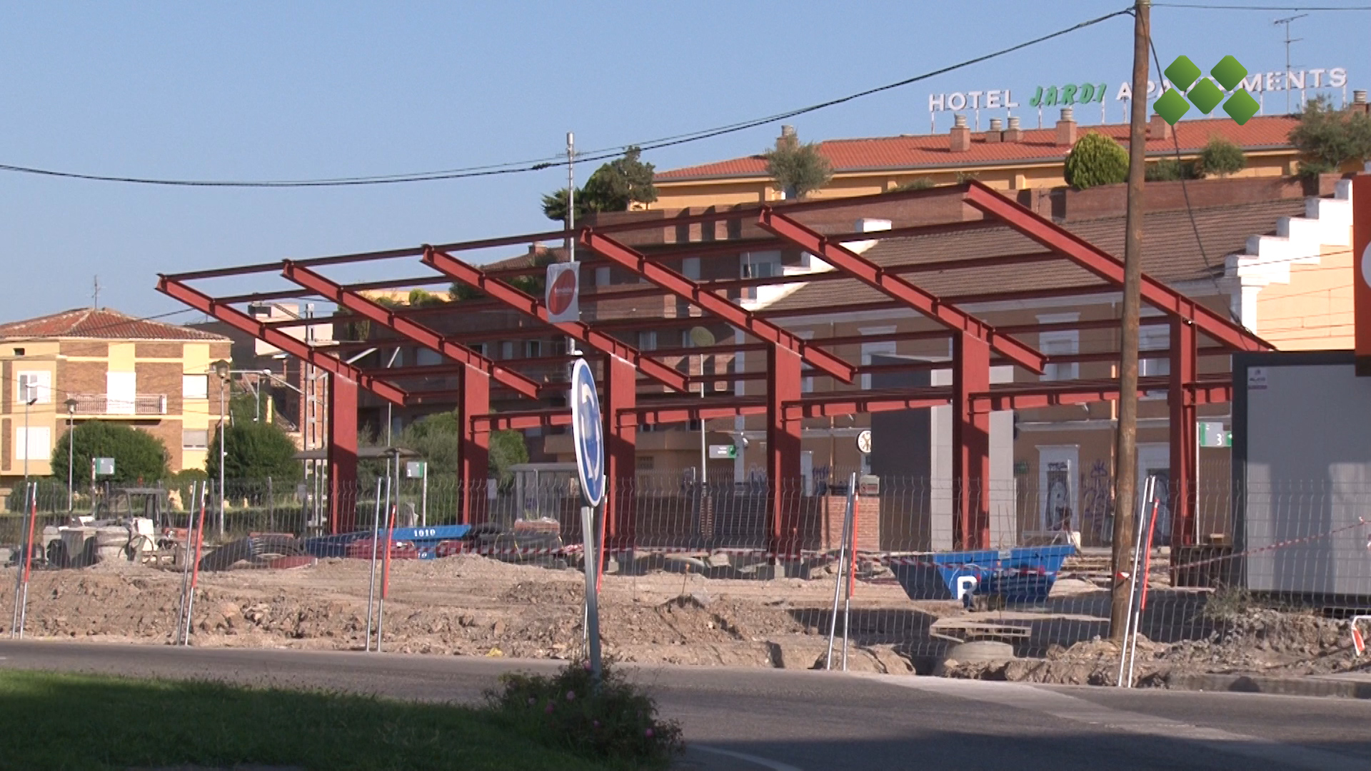 Les obres de l’estació d’autobusos de Mollerussa avancen sobre el previst i s’ha començat a construir la marquesina