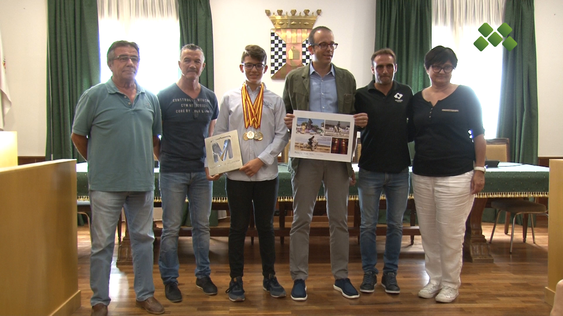 El jove genet Marçal Piró ha estat rebut per l’Ajuntament de Mollerussa i s’ha fet un reconeixement pels premis que ha obtingut al Campionat d’Espanya de Ponis