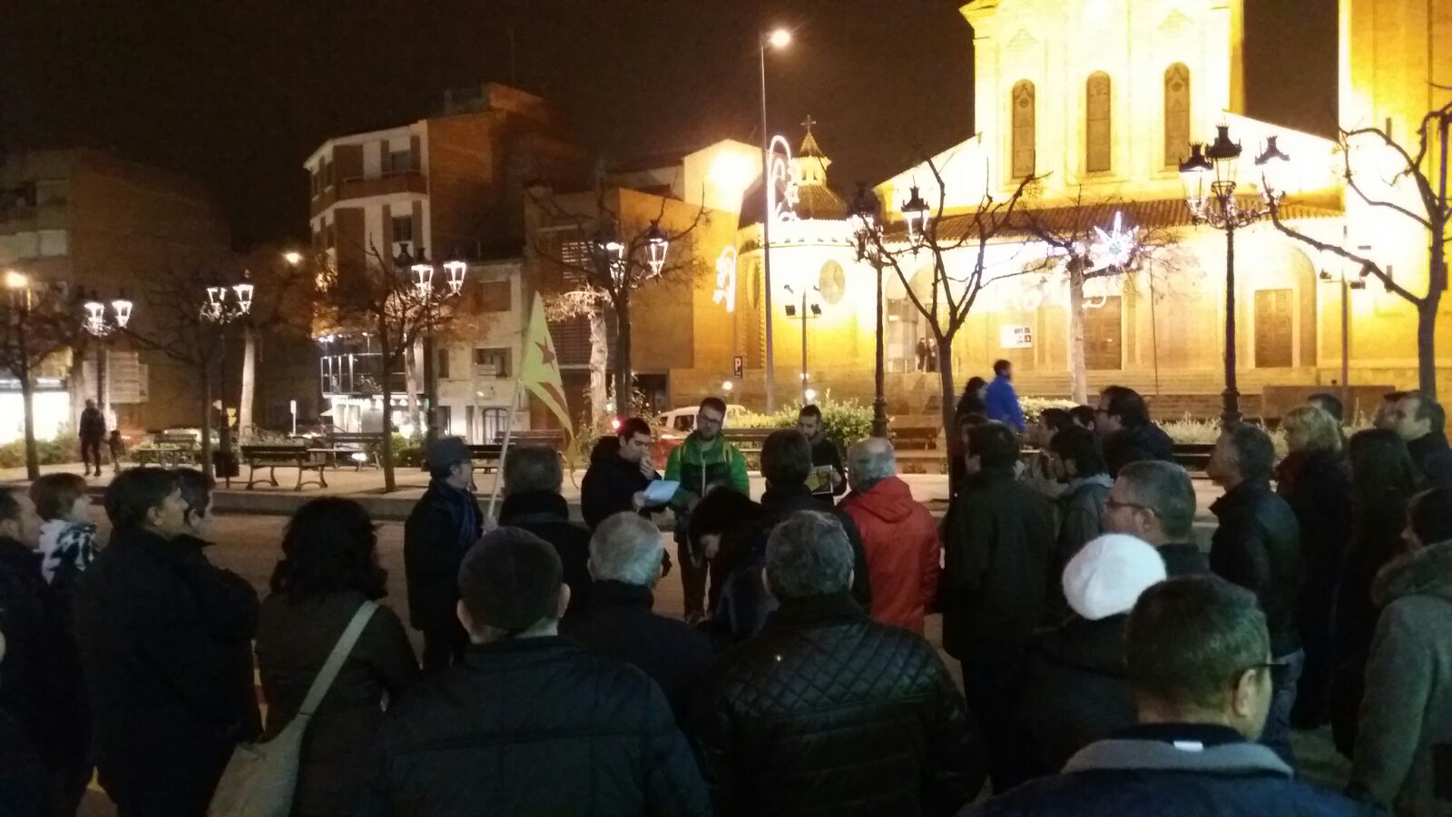 Concentració a Mollerussa en solidaritat amb Joan Coma, el regidor de la CUP de Vic detingut per incitació a la sedició