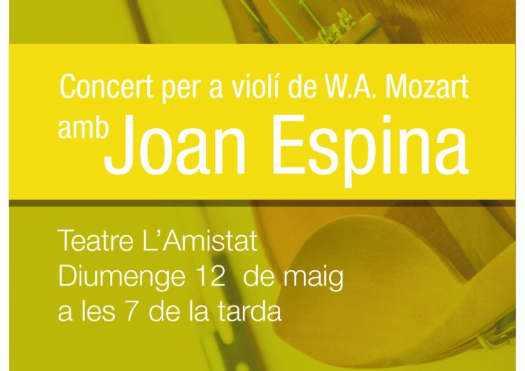 L’Orquestra de Cambra Catalana aterra diumenge al Teatre L’Amistat amb Joan Espina com a solista al violí