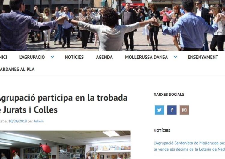 L’Agrupació Sardanista de Mollerussa estrena pàgina web