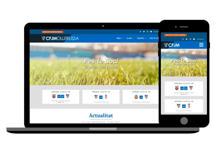 El Club Futbol Joventut Mollerussa estrena web i xarxes socials oficials