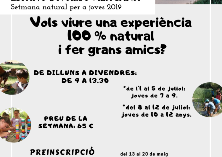 Les preinscipcions per a la Setmana Natural per a Joves de l’Estany, a partir del 13 de maig