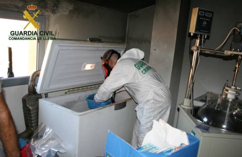 La Guàrdia Civil alerta que el laboratori de drogues clandestí desmantellat a Mollerussa podria haver explotat