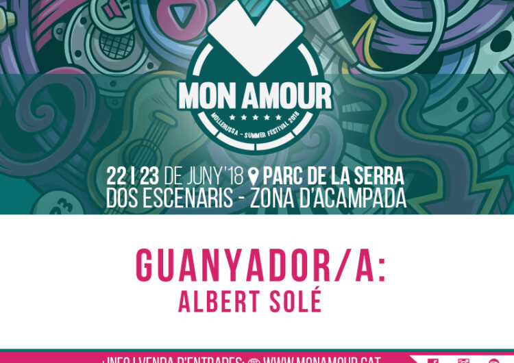 Albert Solé, guanyador d’un abonament doble al Mon Amour Summer Festival