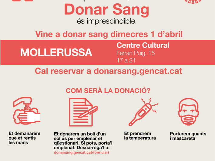 Mollerussa acull dimecres una campanya especial de donació de sang