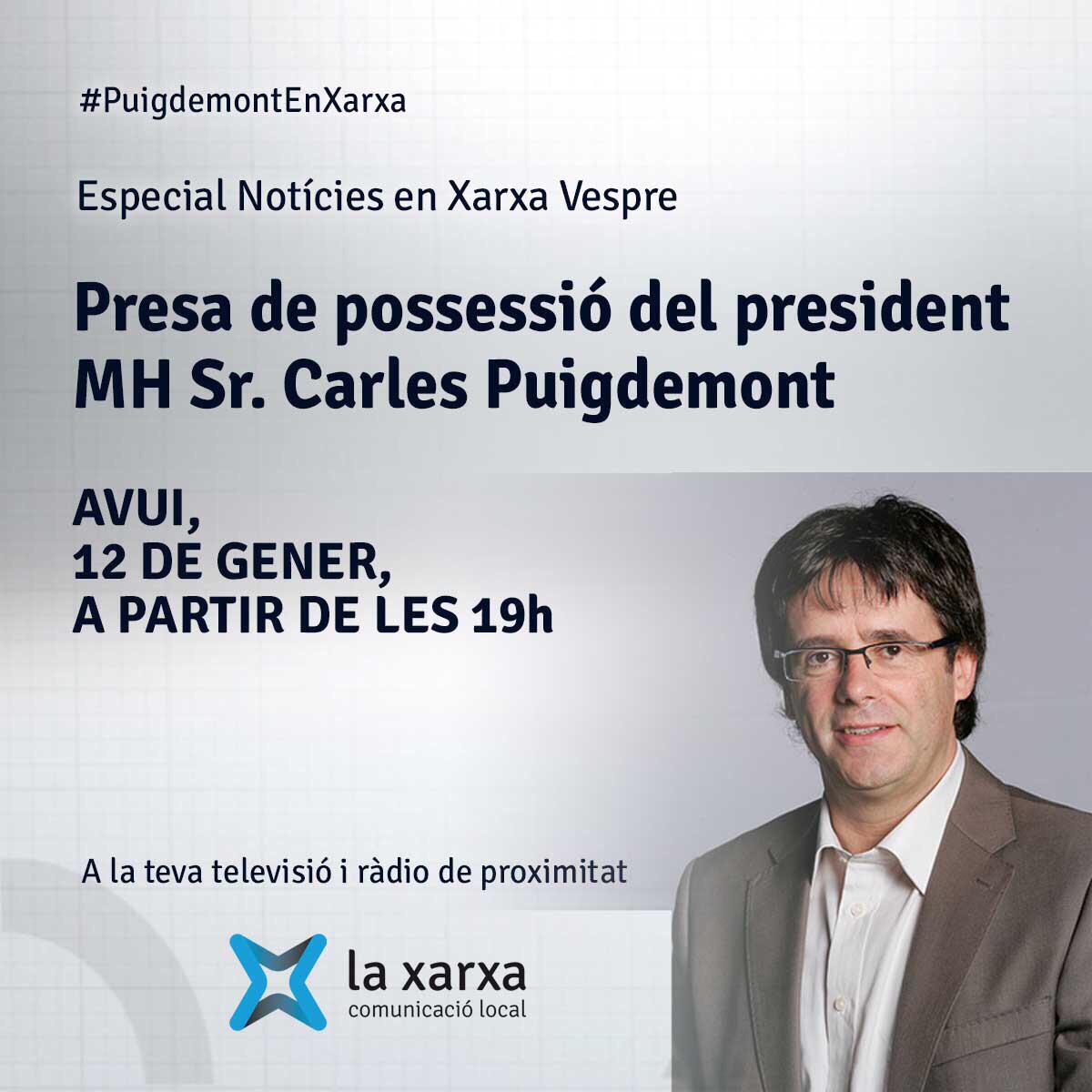 EN DIRECTE: Especial ‘Notícies en Xarxa: Presa de possessió MHP Carles Puigdemont’