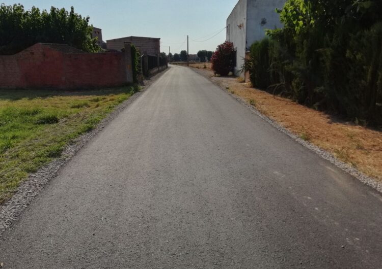 Finalitzen les obres de pavimentació dels camins Tàrrega i Molinet del Palau d’Anglesola