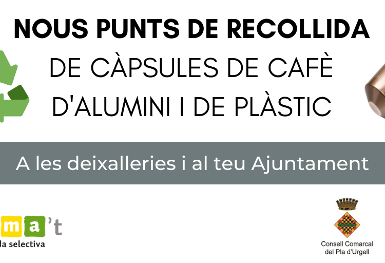 Contenidors per reciclar les càpsules de cafè usades al Pla d’Urgell 