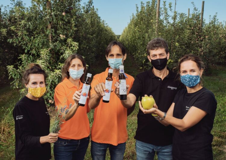 Tres empreses familiars lleidatanes presenten un vinagre de poma de Lleida amb mel de lavanda 100% ecològic