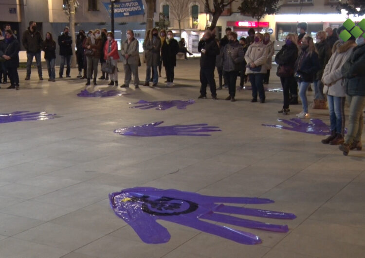 Accions reivindicatives al carrer per commemorar el 8-M en diferents municipis del Pla d’Urgell