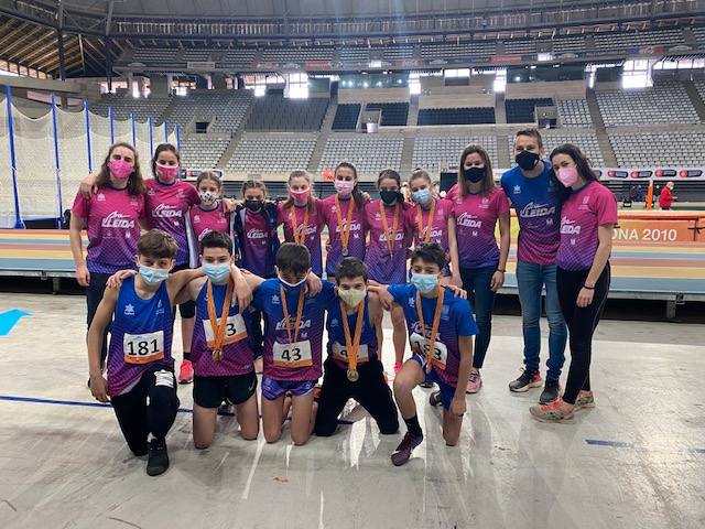 El C.A. Terres de Ponent assoleix un botí de 12 medalles al Català de pista coberta