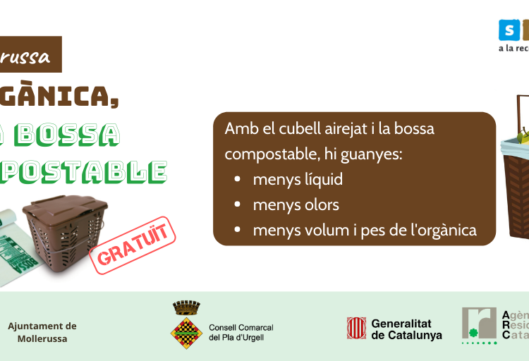 El Consell Comarcal del Pla d’Urgell inicia el lliurament gratuït de bosses compostables i cubells per a l’orgànica