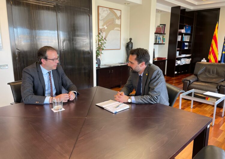 Marc Solsona demana col·laboració al conseller Torrent per millorar el recinte firal per la 150a Fira de Sant Josep