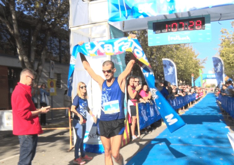 Ricard Pastó i Núria Tilló, guanyadors de la 34a Mitja Marató de Mollerussa
