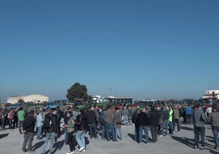 Més de 400 tractors protesten a Mollerussa contra la plaga de conills