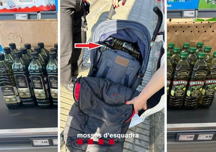 Els Mossos d’Esquadra denuncien dues dones al Pla d’Urgell per furtar 36 botelles d’oli amagades en un cotxet infantil