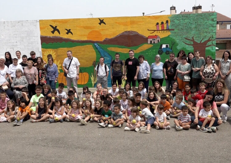 Sidamon estrena un mural inclusiu i intergeneracional en homenatge a la pagesia